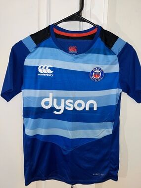 New Canterbury Bath Rugby Union RFU Jersey T shirt Kids youth 10 year old